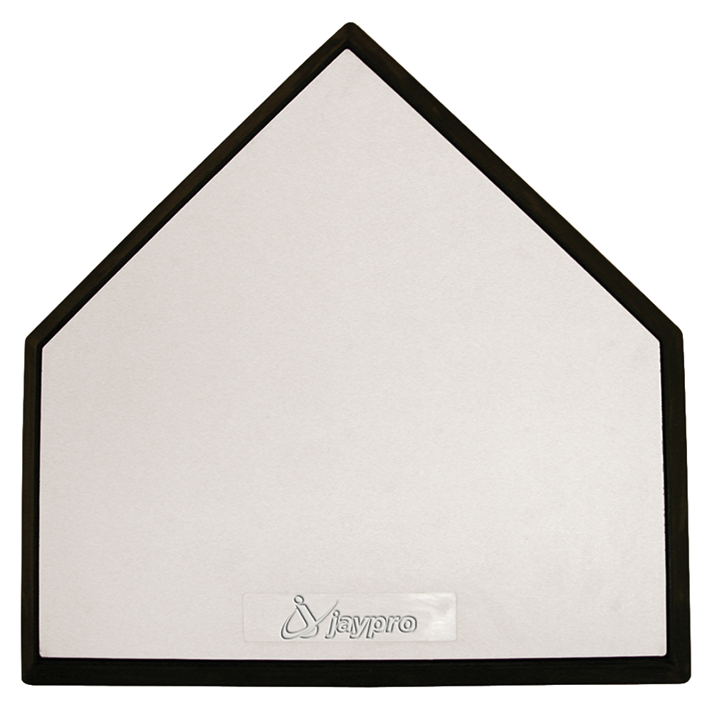 Top view of the Jaypro Home Plate white with black edges