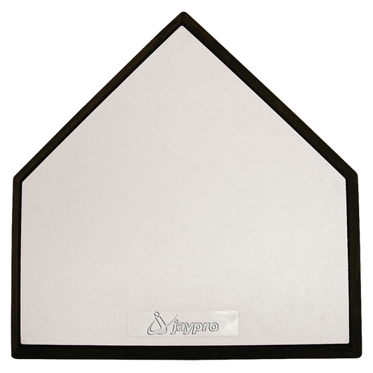 Top view of the Jaypro Home Plate white with black edges