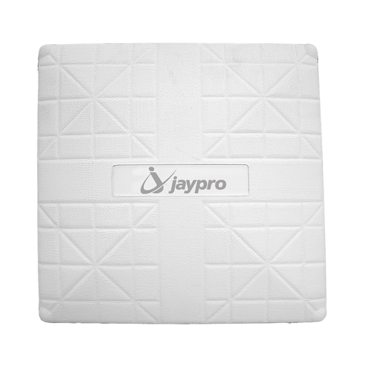 White Jaypro front base with gray logo. 