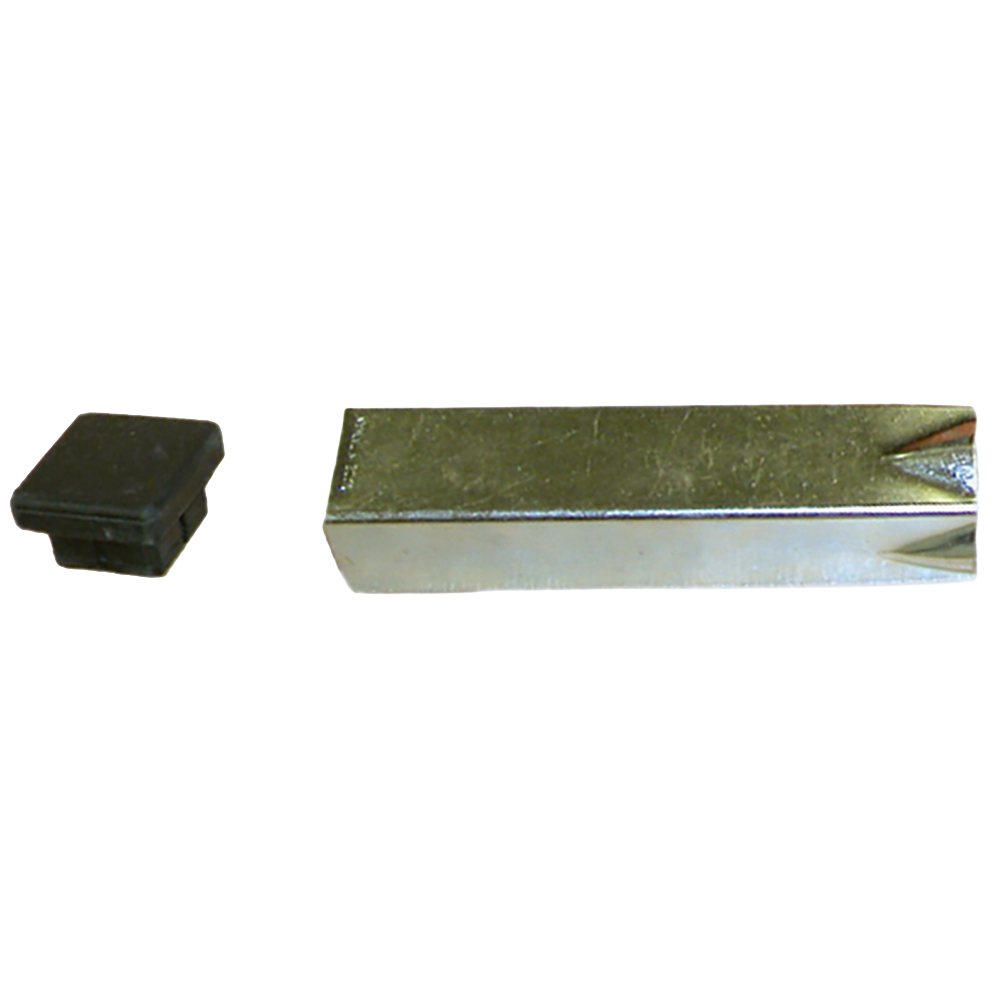 Silver base anchor and black cap. 