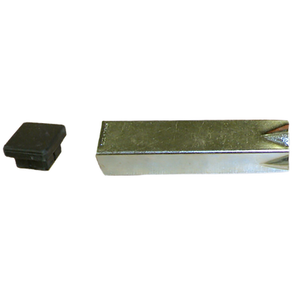 Silver base anchor and black cap. 