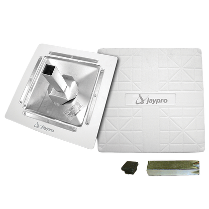 White Jaypro base front and back. Silver anchor and black cap. 