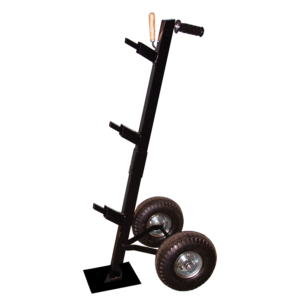 Black Jaypro Professional Base Caddy with two wheels and a ground sleeve cleaning tool