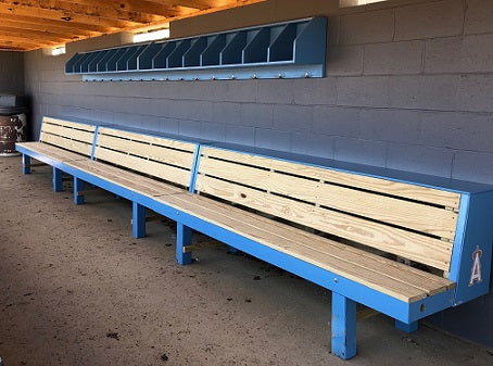 dugout player storage rack