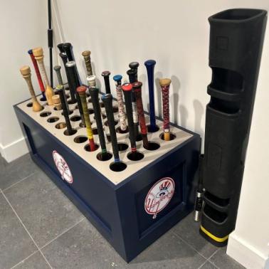 40 Bat storage unit. Team logos on all 4 sides