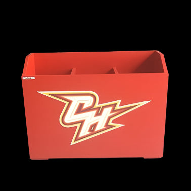 The Kodiak bat storage box with a team logo on the front.