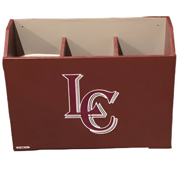 Kodiak bat storage box with a team logo on the front. 3 large bat compartments