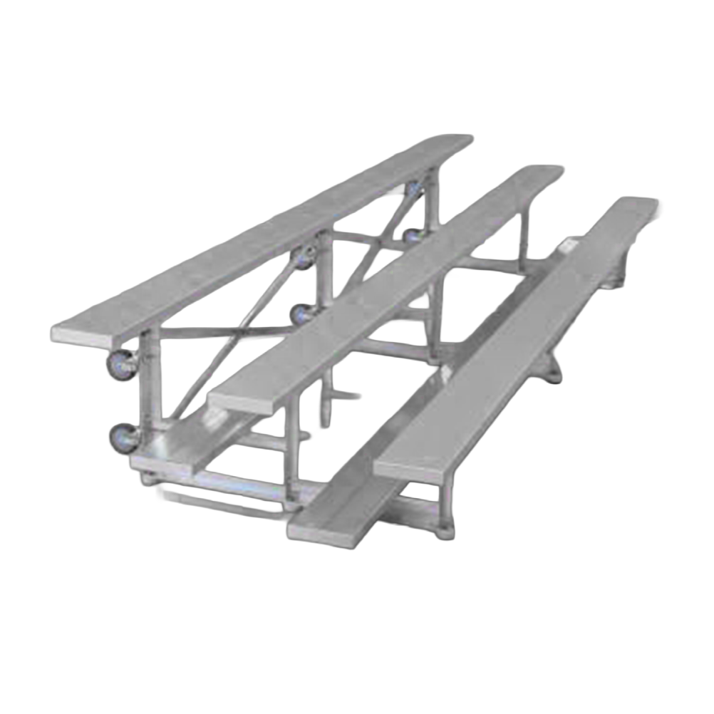 Low Rise Dura-Lite Welded Tip & Roll Portable Bleachers