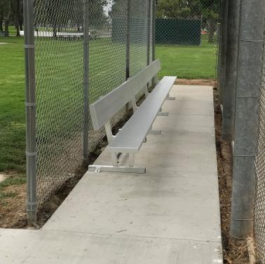 Aluminum Bench with Backrest