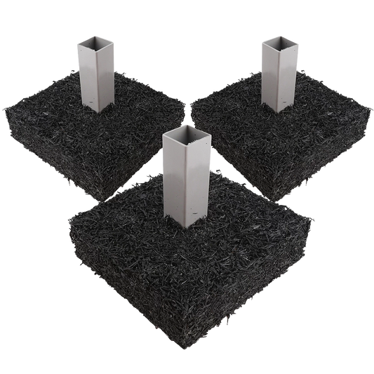 Three Mark Smart Base Anchor Foundations black fabric with gray metal. 