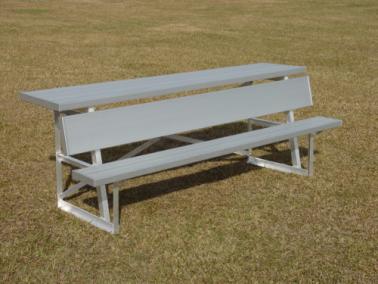 Aluminum Bench with Top Shelf