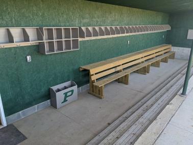 dugout storage rack Pella High School