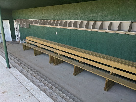 dugout player storage rack