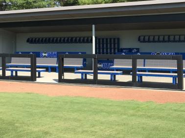 Front Row dugout seating 