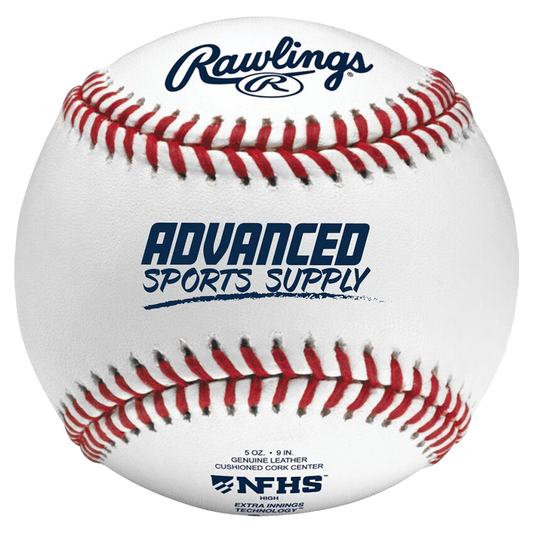 Rawlings ADV 2 baseball with Advanced Sports Supply branding 
