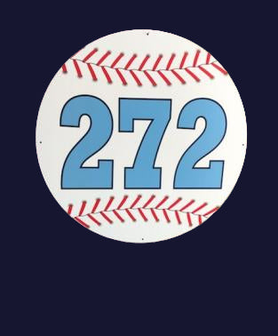 Round homerun distance markers
