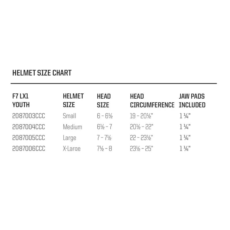 Schutt Youth F7 LX1 Helmet