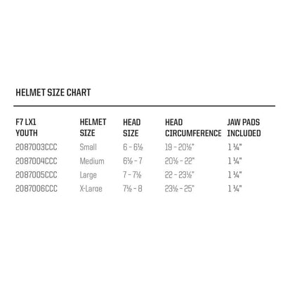 Schutt Youth F7 LX1 Helmet