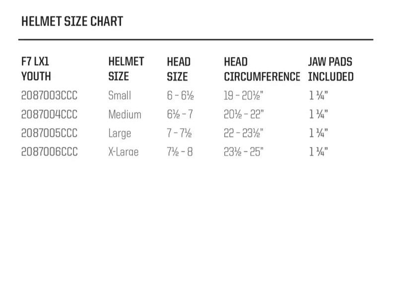 Schutt Youth F7 LX1 Helmet