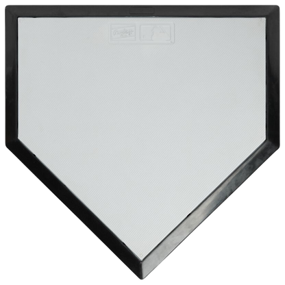 White Rawlings Hollywood Bury-All Home Plate top view with black edges