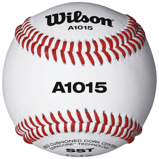 White Wilson A1015 Baseball with red seams