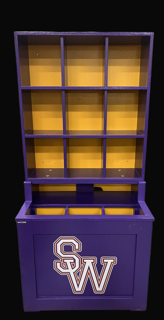 Trooper 9 Helmet with Bat storage combo. Elite team Dugout storage  