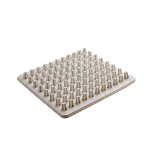 Square trigon cleat cleaner with many knobs to clean cleats