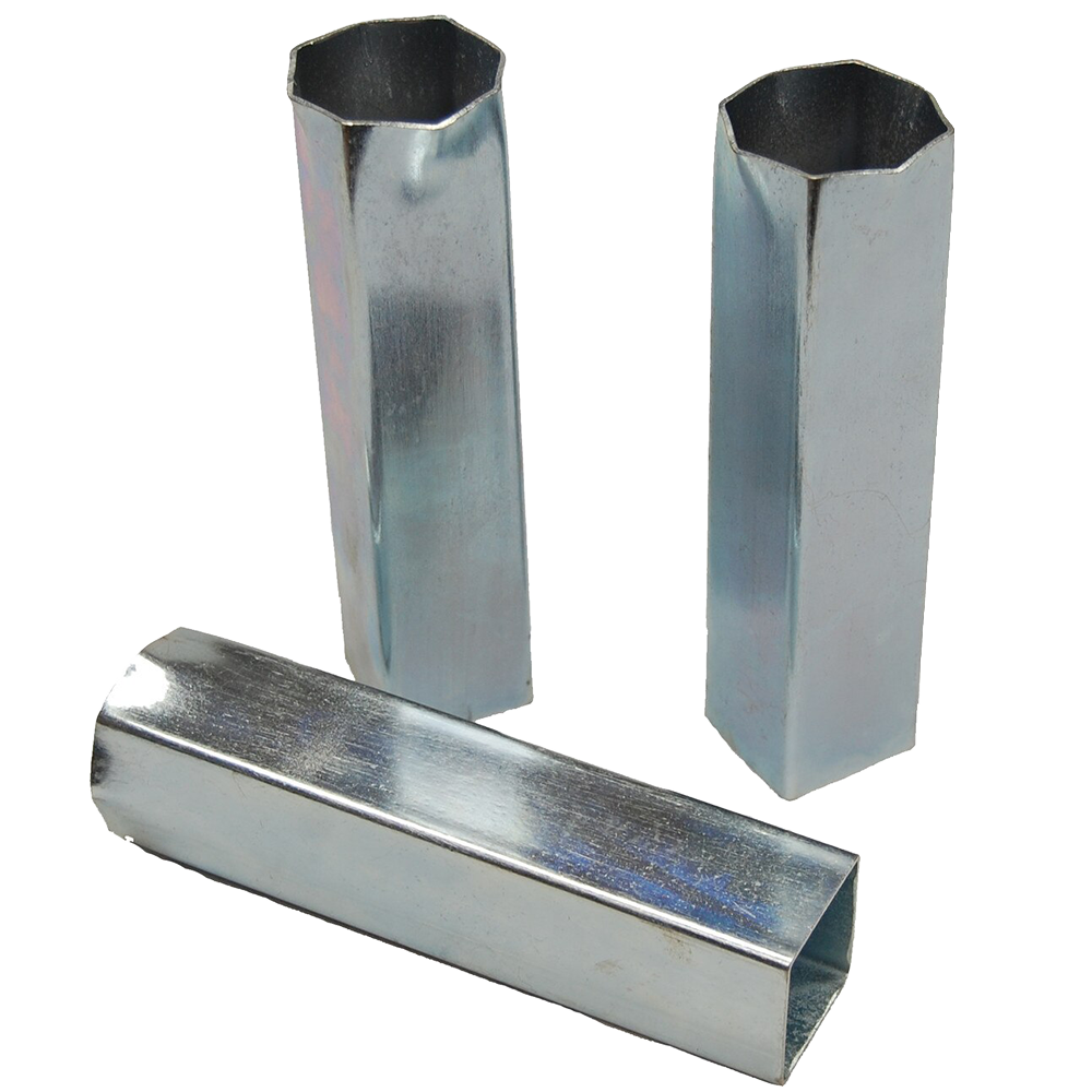 Three silver Trigon ground anchors