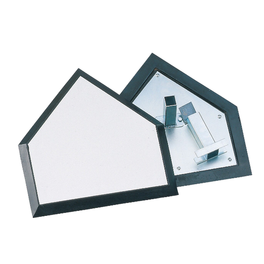 Top and bottom Trigon Pro Home Plate with ground anchor