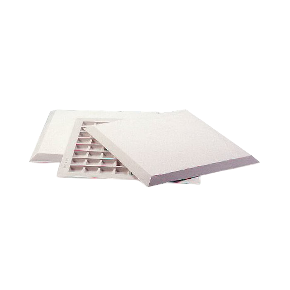 Three stacked Trigon Waffle Bottom bases