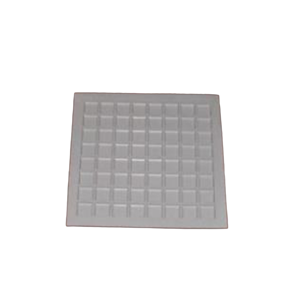 The bottom of a Trigon Waffle bottom base. 