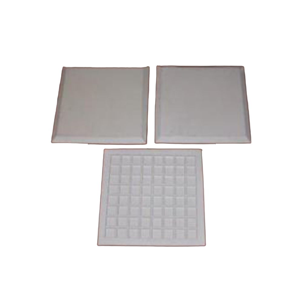 Three Trigon Waffle with one showing the waffle bottom