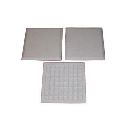 Three Trigon Waffle with one showing the waffle bottom