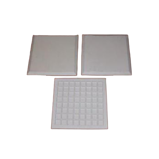 Three Trigon Waffle with one showing the waffle bottom