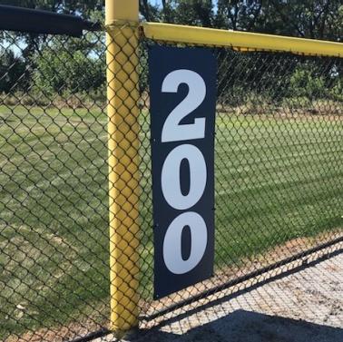 Vertical OF Distance Signs - METAL