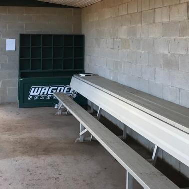 Aluminum Bench with Top Shelf