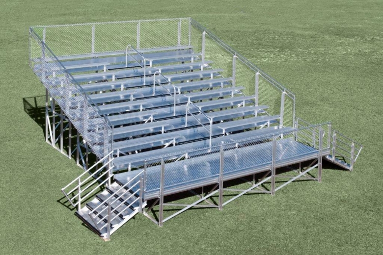 elevated aluminum bleachers