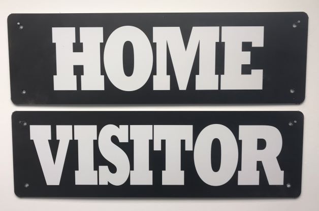Dugout Header Signs  Home & Visitor Team Signs - PYT Sports